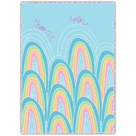 Thank You Rainbows Greeting Card