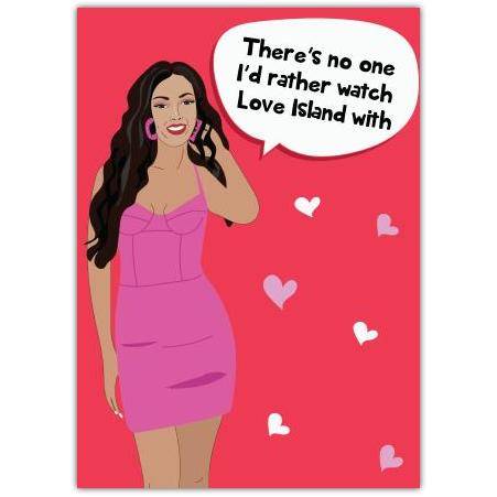 Valentines Day Love Island Greeting Card