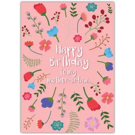 Happy Birthday Mother In Law Greeting Card