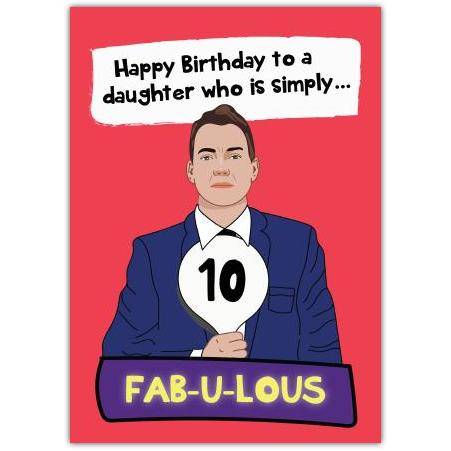 Happy Birthday Daughter Top Marks Fabulous Score Birthday Card