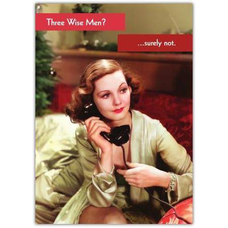 Vintage Humorous Greeting Card Three Wise Men Surely Not for Various Occasions