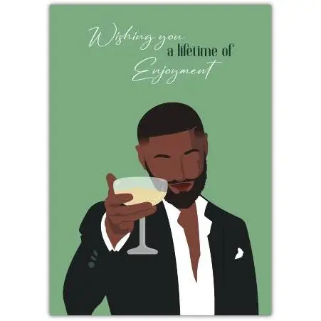 Wishing You a Lifetime of Enjoyment Celebration Card for Him
