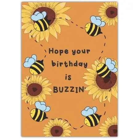 Hope Your Birthday Is Buzzing Card