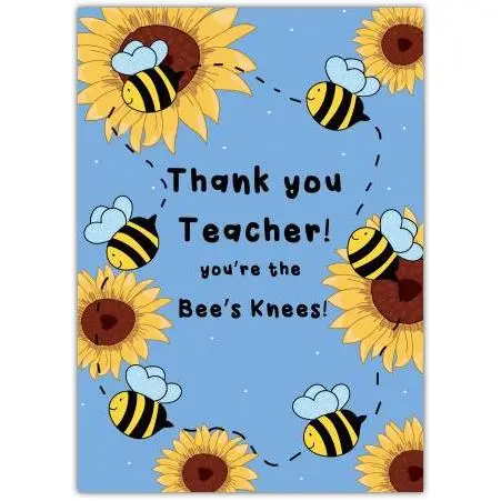 Thank You Teacher - Bee's Knees Card