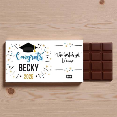 Congrats Graduation Personalised Chocolate Bar 90g