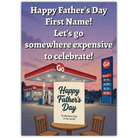 Somewhere Expensive Father's Day Card