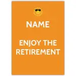 Personalised Sunshine Retirement Card Enjoy Your Special Day with Custom Name