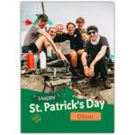 Personalised St Patrick's Day Photo Upload Shamrock Greeting Card