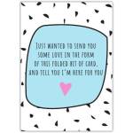 Thinking of You Card with Heart Sending Love and Support Message