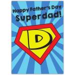 Happy Fathers Day Superdad Comic Style Greeting Card
