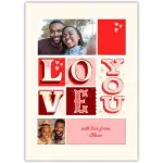 Personalised Love You Photo Card with Custom Message Romantic Greeting for Any Occasion