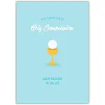 On Your First Holy Communion Chalice Blue Card