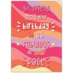 Happy Birthday Beautiful Girlfriend Greeting Card