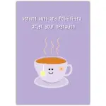 Get Well Soon After Surgery Card Sending Hugs and Positivi-Tea with Cute Tea Cup Design