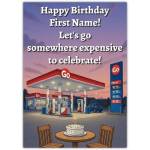 Somewhere Expensive Birthday Card