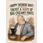Enjoy Creamy Pints Fathers Day Card