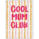Cool Mum Club Mother’s Day Greeting Card with Colourful Wavy Stripe Design