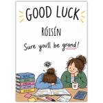 Good Luck Leaving Cert Exam Card Personalised Irish Mammy Encouragement Design