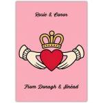 Personalised Irish Claddagh Love Card with Heart and Crown Design