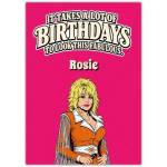 Personalised Fabulous Birthday Card with Country Singer Illustration on Pink Background