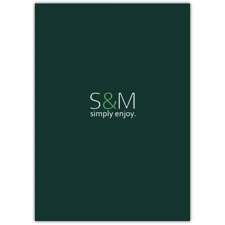 Funny Adult Humorous S&M Valentine’s Day Card with Sexy Green Design