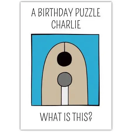 Personalised Birthday Puzzle Card with Funny Beaver Design