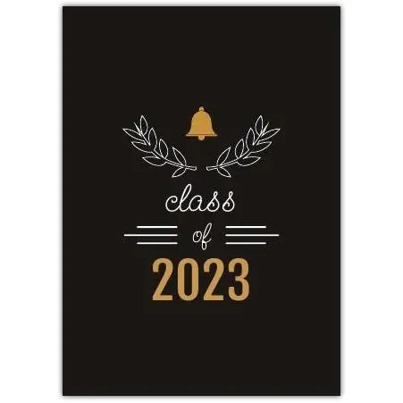 Class Of Year Graduation Black Card