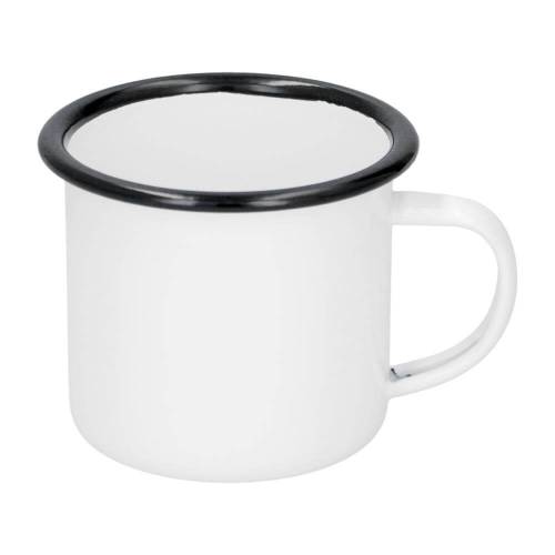 Enamel Sublimation Mug with Black Rim - 12oz