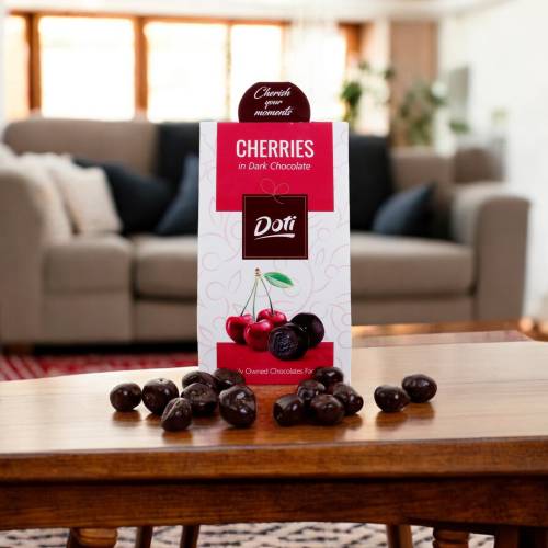Handmade Real Cherries in Chocolate 100g