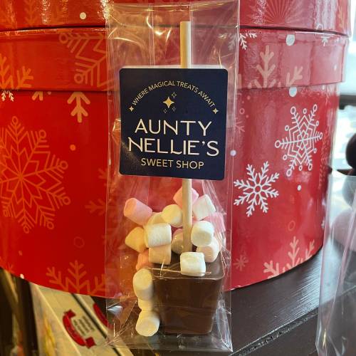Aunty Nellie's Hot Chocolate Spoon and Mini Marshmallows