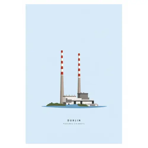 Dublin - Poolbeg Chimneys Greeting Card