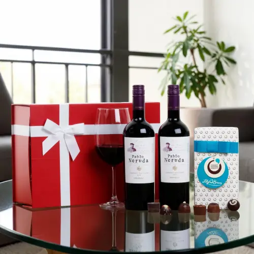 Double Red Wine & Choc Hamper