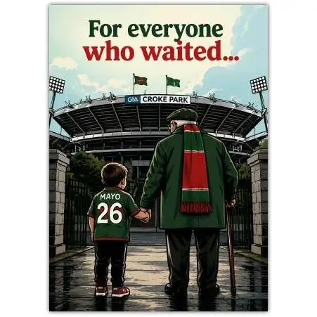 Mayo GAA All Ireland Victory Celebration Greeting Card For Fans and Family