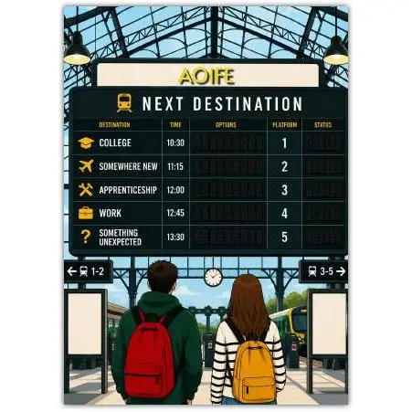 Personalised Leaving Card Next Destination College Apprenticeship Work New Beginnings