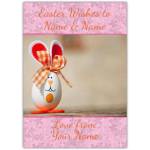 Personalised Easter Card with Bunny Egg Design for Custom Easter Wishes
