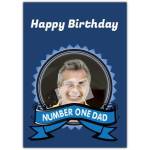 Happy Birthday Number One Dad Personalised Photo Birthday Card