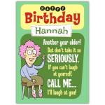Aunty Acid Humorous Personalised Birthday Card Another Year Older Laugh at Yourself