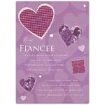 Romantic Birthday Card for Fiancee with Heart Design and Loving Message