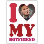 Personalised I Heart My Boyfriend Photo Upload Romantic Greeting Card