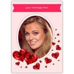 Personalised Photo and Message Floating Hearts Love Card for Any Occasion