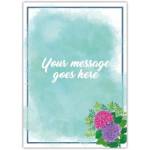 Personalised Watercolour Floral Frame Card with Custom Message Option