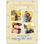 To My Amazing Husband Wedding Day Personalised Photo Card with Flowers