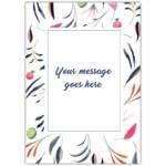 Personalised Any Occasion Colourful Leaf Frame Greeting Card with Custom Message