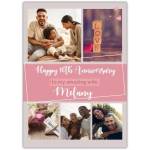 Personalised Happy 10th Anniversary Card for Amazing Wife with Custom Photo Collage and Name