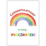 Congratulations on Being Vaccinated Rainbow Design Greeting Card for Covid Vaccine Celebration