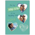 Personalised Wedding Day Photo Hearts Card for Wife To Be with Love Design