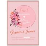 Personalised Pearl 30th Wedding Anniversary Card with Pink Floral Design