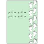 Baby Congratulations Pitter Patter Footprints New Arrival Greeting Card