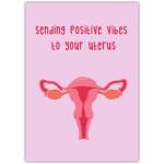 Sending Positive Vibes IVF Pregnancy Support Greeting Card