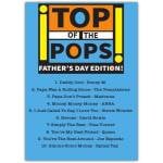 Fathers Day Top of the Pops Retro Music Hits Greeting Card